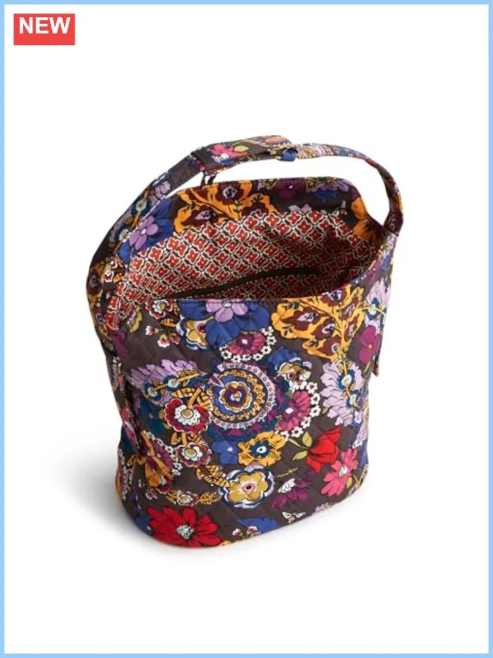 Premium Cotton Quilted Hobo Shoulder Bag with Zip Pocket - Machine Washable